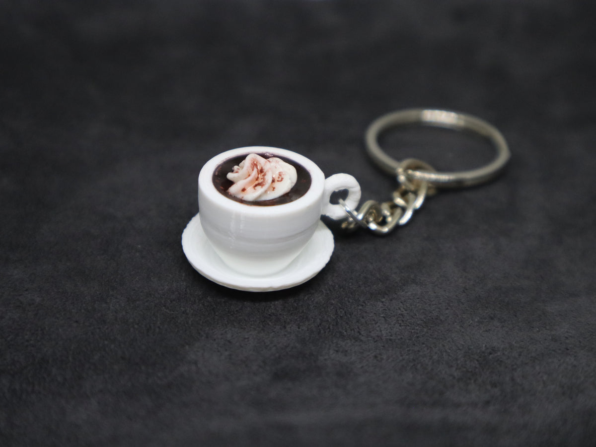 Miniature Hot Chocolate Cup Keychain