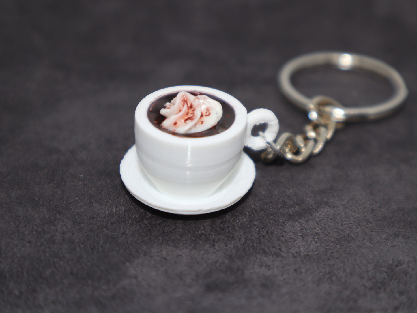 Miniature Hot Chocolate Cup Keychain