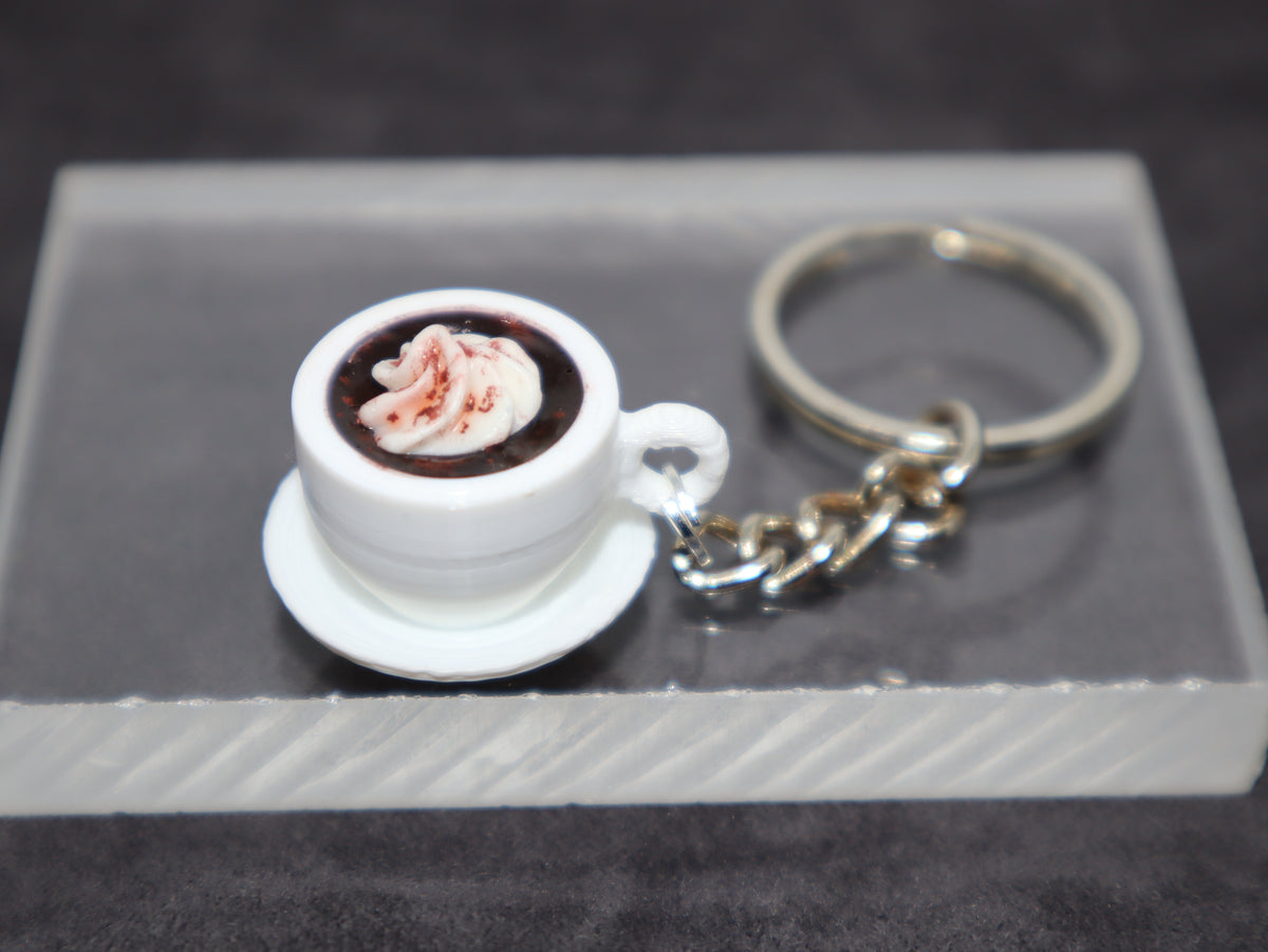 Miniature Hot Chocolate Cup Keychain
