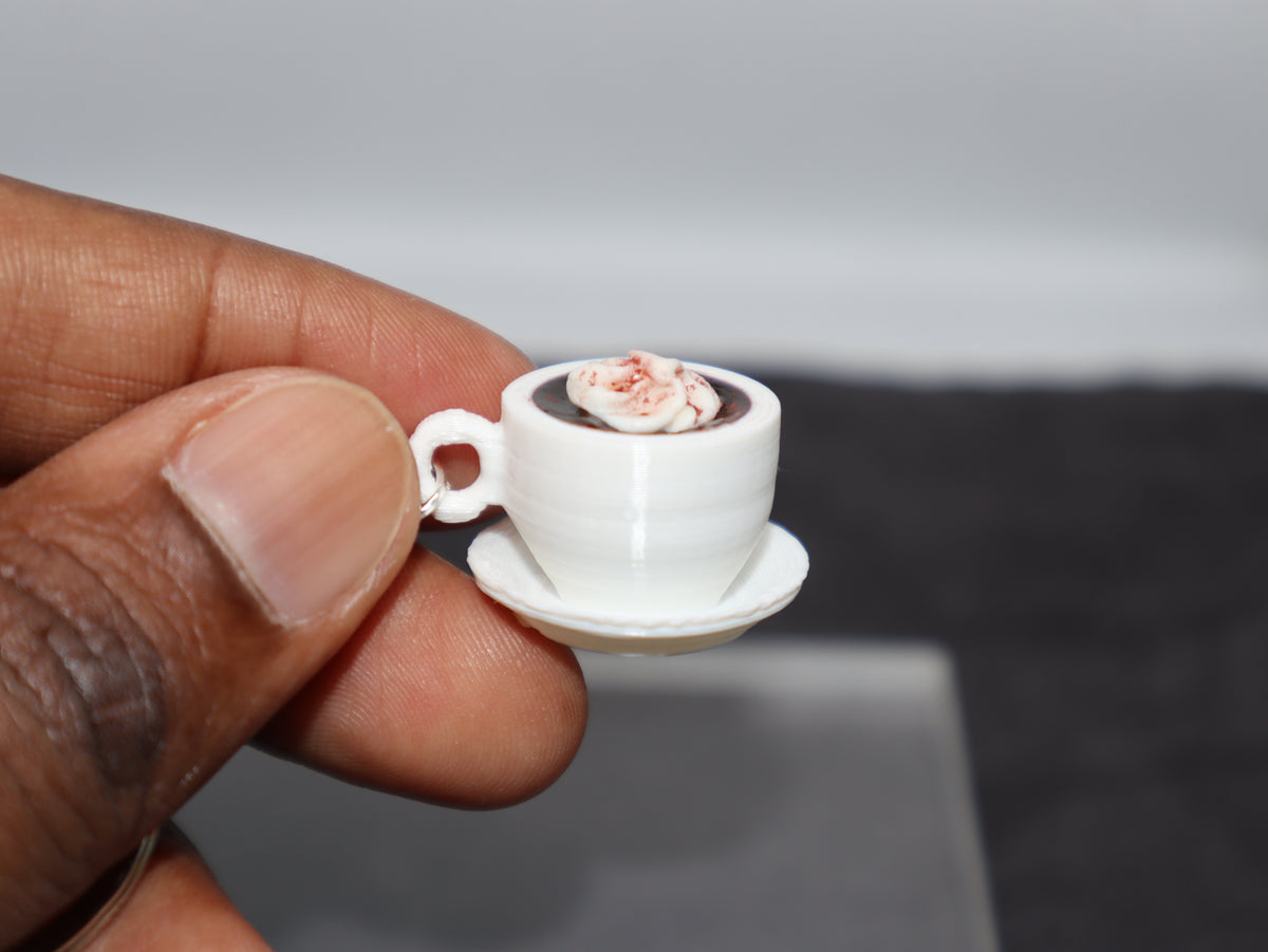 Miniature Hot Chocolate Cup Keychain