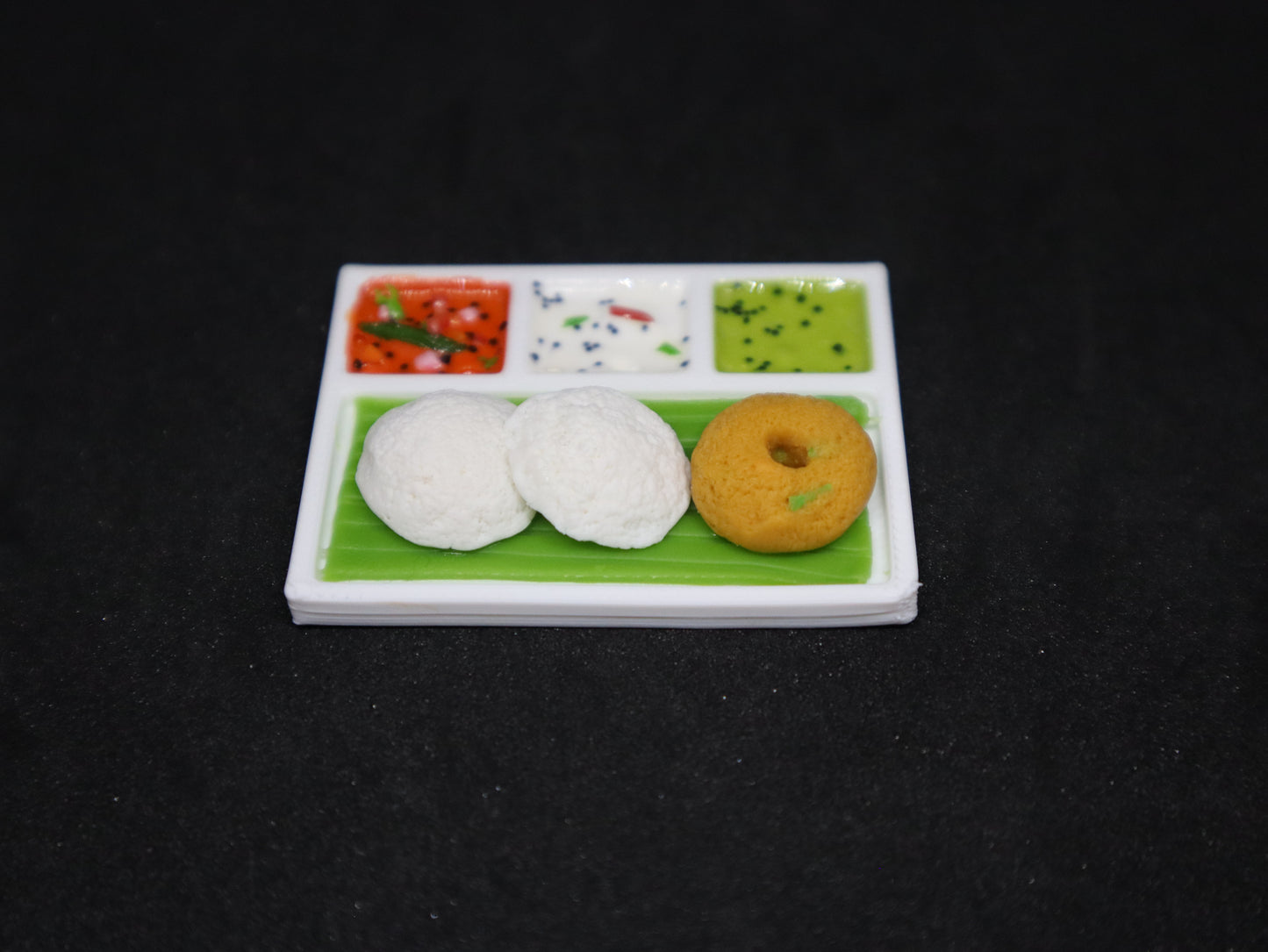 Miniature South Indian Idli & Vada Platter Fridge Magnet