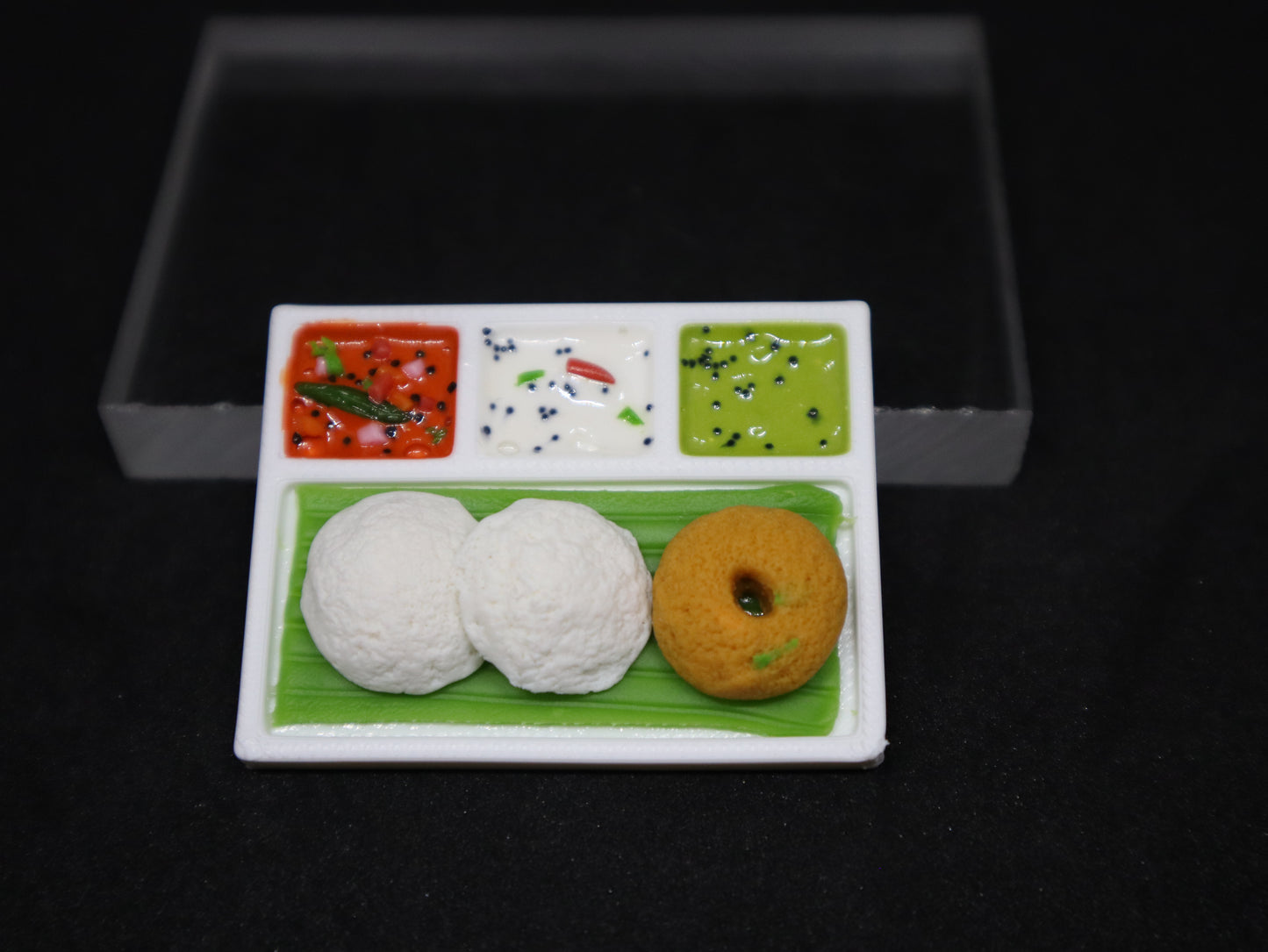 Miniature South Indian Idli & Vada Platter Fridge Magnet