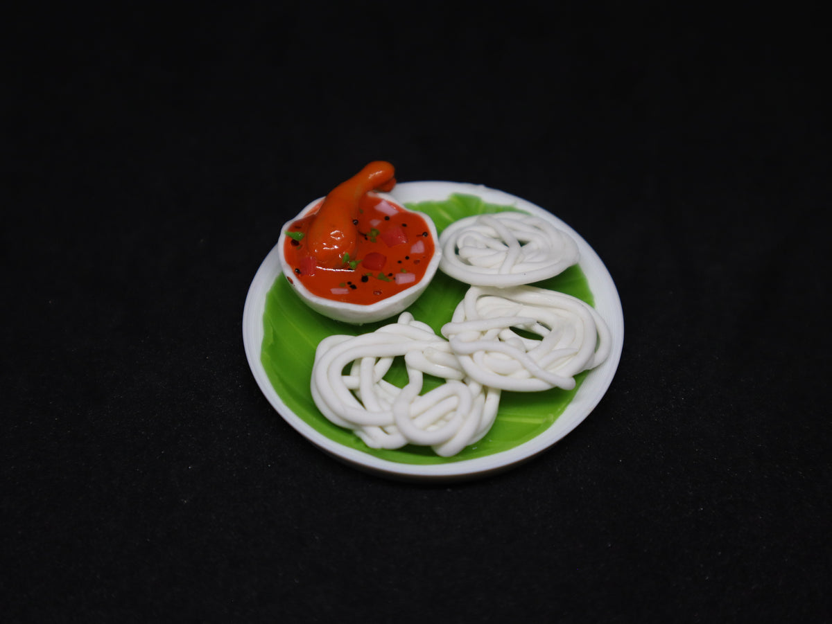 Miniature Idiyappam with Chicken Curry Fridge Magnet