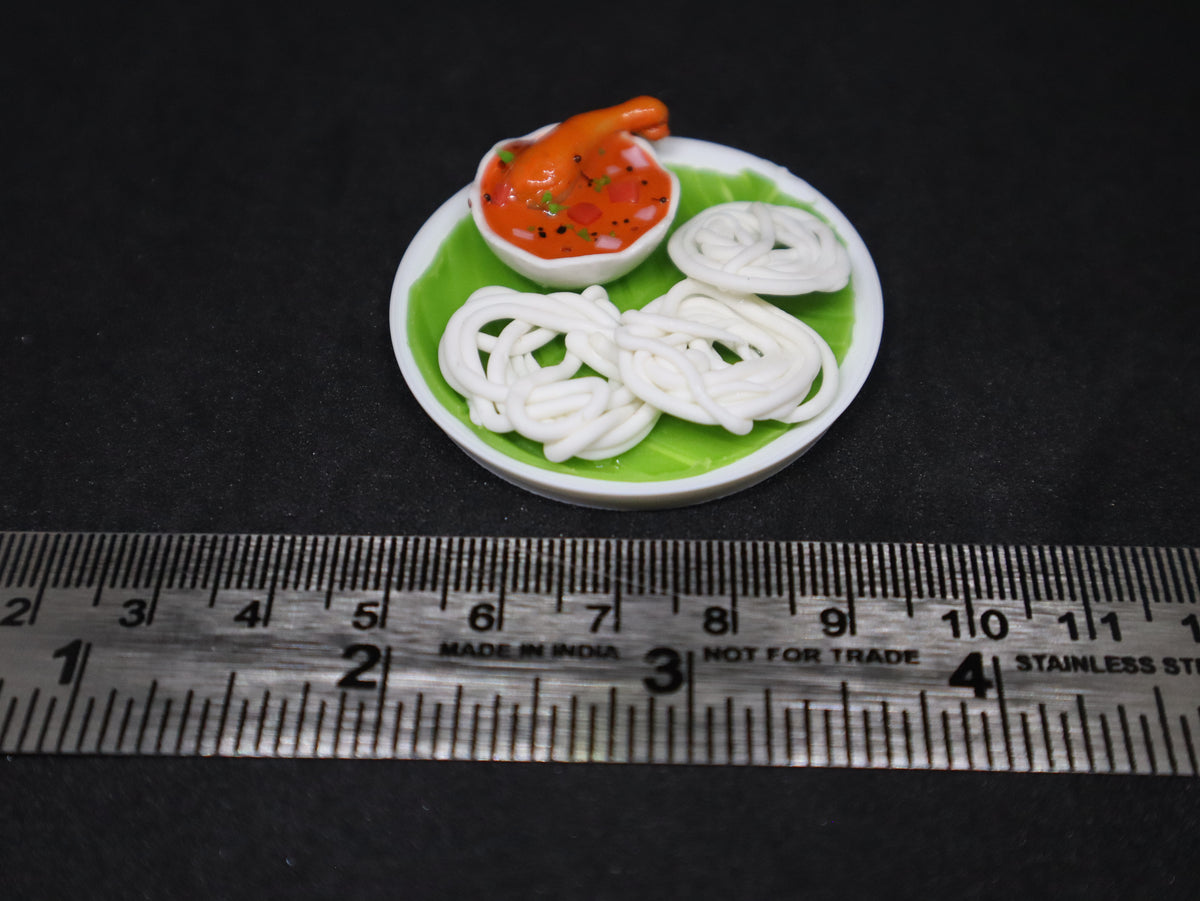 Miniature Idiyappam with Chicken Curry Fridge Magnet