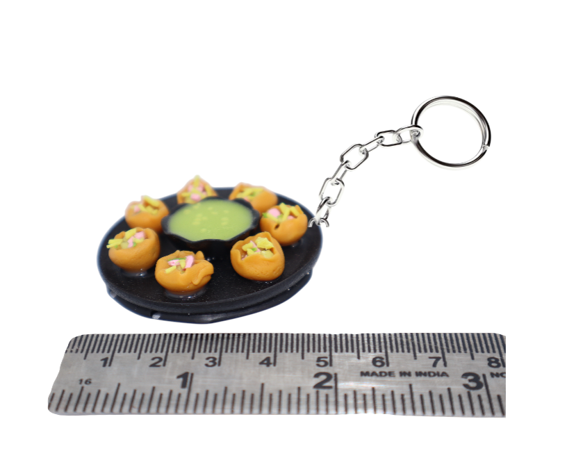 Miniature Panipuri Platter Keychain